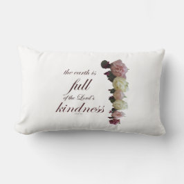 Schrift, Psalm 33, Rosen weiß und rosa Lendenkissen