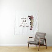 Schrift, Psalm 33, Rosen weiß und rosa Wandteppich (Beispiel)