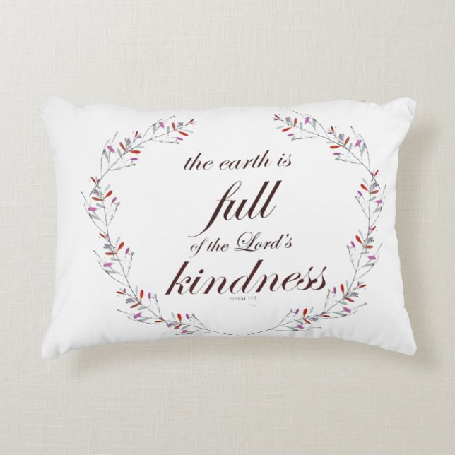 Schrift, Psalm 33, Vollkommenheit Dekokissen (Vorderseite)