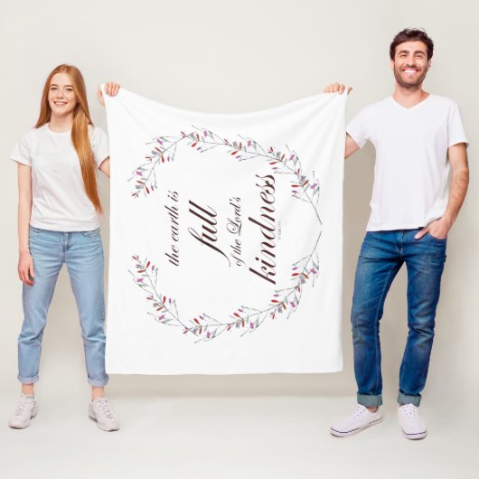 Schrift, Psalm 33, Vollkommenheit Fleecedecke (Beispiel)