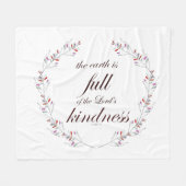 Schrift, Psalm 33, Vollkommenheit Fleecedecke (Vorderseite (Horizontal))