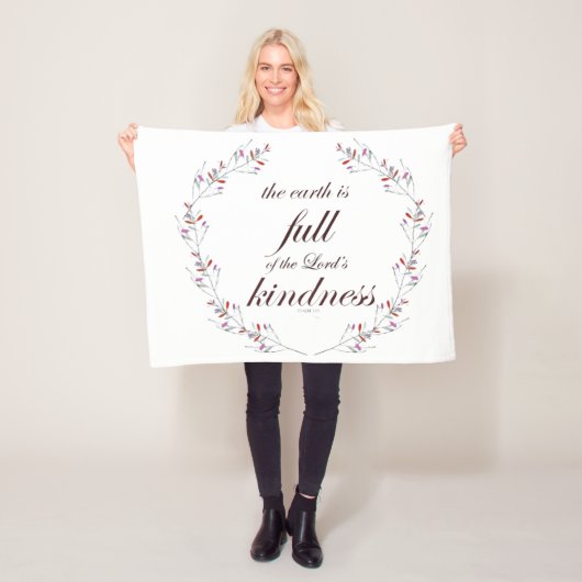 Schrift, Psalm 33, Vollkommenheit Fleecedecke (Beispiel)