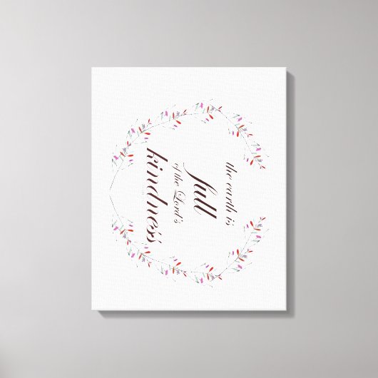 Schrift, Psalm 33, Vollkommenheit Leinwanddruck (Vorderseite)