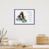 Schrift Psalm 61:2 Ermutigend Wasserfarben Tier Poster (Küche)