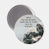 Schrift Psalm 91:11 Engel über deinem Magnet aufpa (Vorderseite/Rückseite)