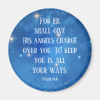 Schrift Psalm 91:11 Engel über deinem Magnet aufpa