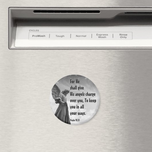 Schrift Psalm 91:11 Engel überwachen Magnet (In Situ (Geschirrspüler))