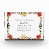 Schrift Psalm 9, Florin Fotoblock (Vorderseite)