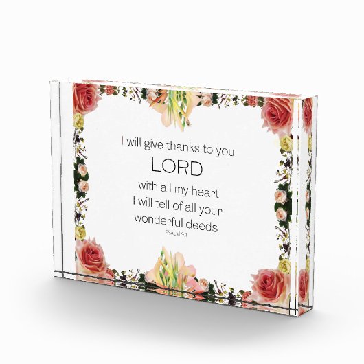 Schrift Psalm 9, Florin Fotoblock (Rechts)