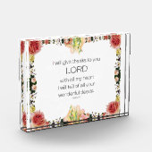 Schrift Psalm 9, Florin Fotoblock (Links)