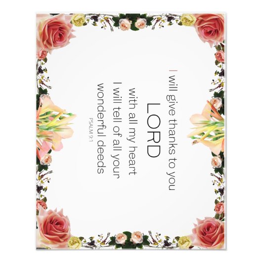 Schrift Psalm 9, Florin Fotodruck (Vorne)