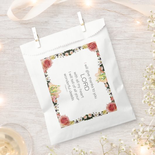 Schrift Psalm 9, Florin Geschenktütchen (Ausgeschnitten)