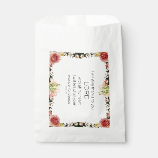 Schrift Psalm 9, Florin Geschenktütchen (Vorderseite)