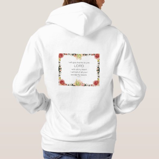Schrift Psalm 9, Florin Hoodie (Rückseite)