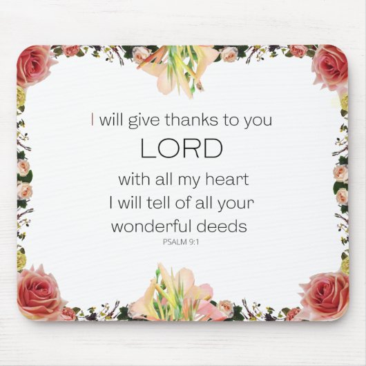 Schrift Psalm 9, Florin Mousepad (Vorne)