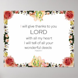 Schrift Psalm 9, Florin Poster