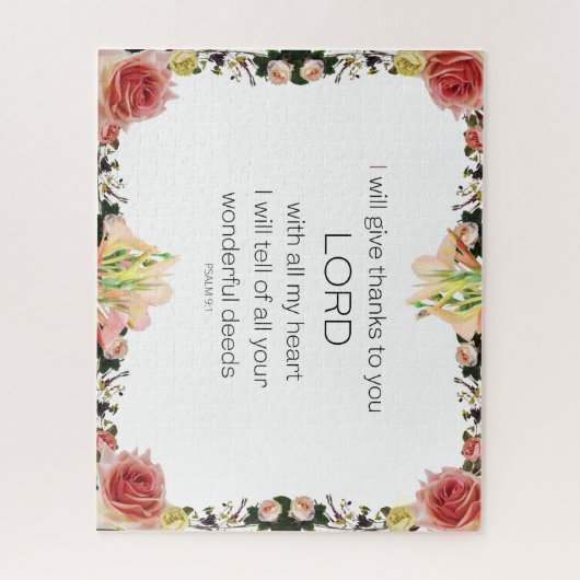 Schrift Psalm 9, Florin Puzzle (Vertikal)