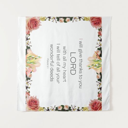 Schrift Psalm 9, Florin Wandteppich (Vorderseite (Horizontal))