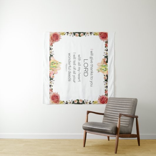 Schrift Psalm 9, Florin Wandteppich (Beispiel (Horizontal))