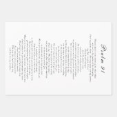 Schrift Psalms Schwarz und Weiß Trendy Chic Geschenkpapier Set (Vorderseite 3)