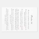 Schrift Psalms Schwarz und Weiß Trendy Chic Geschenkpapier Set (Vorderseite 2)