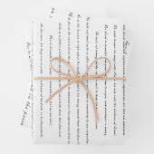 Schrift Psalms Schwarz und Weiß Trendy Chic Geschenkpapier Set (Beispiel)