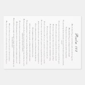 Schrift Psalms Schwarz und Weiß Trendy Chic Geschenkpapier Set (Vorderseite)