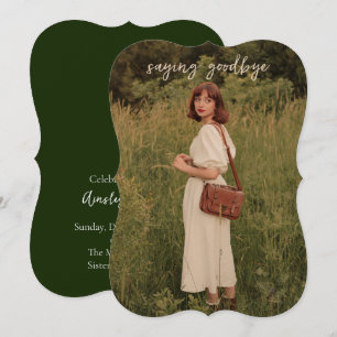 Schrift Save the Date Beerdigung Einladung