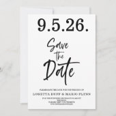 Schrift Save the Date Einladung (Vorderseite)
