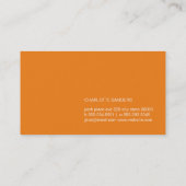 Schrift schneiden (orange) visitenkarte (Rückseite)