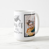 Schrift Silber 2026 Benutzerdefiniertes Abschlussf Kaffeetasse (VorderseiteRechts)