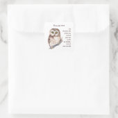 Schrift Sprichwörter 27:2 Pride Demut Weise Owl Quadratischer Aufkleber (Tasche)