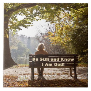 Schrift still sein und wissen, dass ich die Kerami Fliese