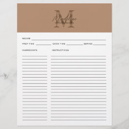 Schrift Taupe Metallic Gold Monogramm Rezept