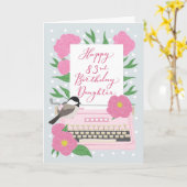 Schrift-Themed 83. Tochter Birthday Karte (Gelbe Blume)