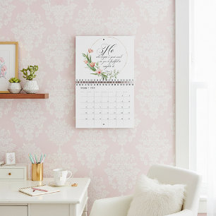 Schrift und Blume Kalender