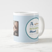 Schrift und Foto Vatertag Jumbo-Tasse (Vorderseite Rechts)