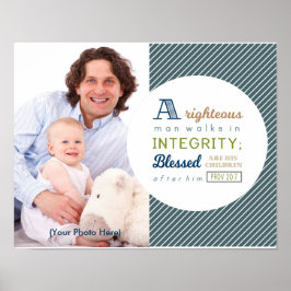 Schrift und Foto Vatertag Poster