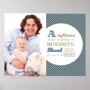 Schrift und Foto Vatertag Poster