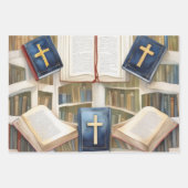 Schrift und Kreuzharmonie Geschenkpapier Set (Vorderseite 3)