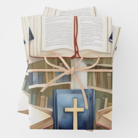 Schrift und Kreuzharmonie Geschenkpapier Set (Beispiel)