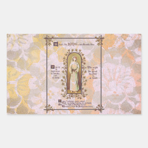 Schrift und Nonne Rechteckiger Aufkleber