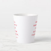 Schrift warf Ihre Angst auf ihm Milchtasse (Vorderseite)