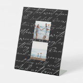 Schrift wartet auf den Lord Two Foto Black Sockelschild (Vorderseite)