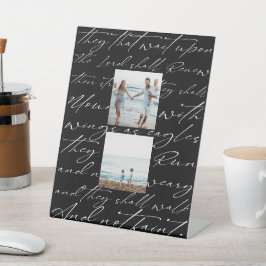 Schrift wartet auf den Lord Two Foto Black Sockelschild