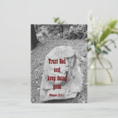 Schrift zur Förderung der Flachgrüßkarte (Stehend Vorderseite)