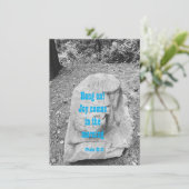 Schrift zur Förderung der Flachgrüßkarte (Stehend Vorderseite)