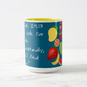Schrift Zweifarbige Tasse (Mittel)