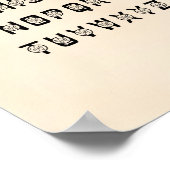 Schriftart 1937 Patentkunst Altes Peper-Poster Poster (Ecke)