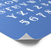 Schriftart 1938 Patent Art Blueprint Poster (Ecke)